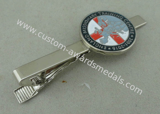 O botão de punho personalizado prata da barra de laço para a aderência de laço relativa à promoção, de bronze morre perto carimbado