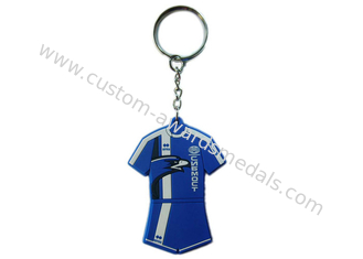 PVC colorido Keychain do jogador de futebol, portas-chaves personalizadas para sacos