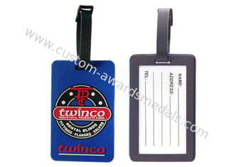 Etiqueta macia relativa à promoção feita sob encomenda da bagagem do Pvc de Twinco, etiquetas personalizadas da bagagem