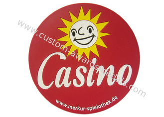 Bolacha do PVC do casino relativo à promoção 2D, bolachas feitas sob encomenda para a cerveja, café