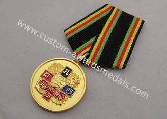 Concessões feitas sob encomenda da medalha do esmalte macio com a fita nevoenta do Special da pintura do chapeamento de ouro