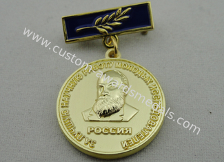 as medalhas das concessões do costume do ferro 3D ou do bronze/cobre com morrem carcaça, 3D alto e altamente polonês