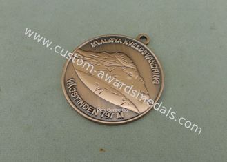 De cobre antigos dos esportes morrem medalhas da fita das medalhas 3D do molde com material de bronze