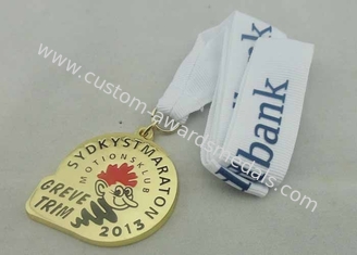Fitas ligas de zinco da medalha do esmalte do esporte de Maraton, personalizadas