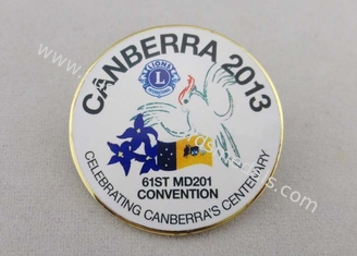 Costume duro de bronze de imitação do Pin da lapela do esmalte de Canberra com impressão de CMYK