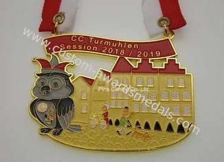 Medalhas personalizadas do crachá do carnaval para acessório da fita do projeto do festival da cerveja o 2D