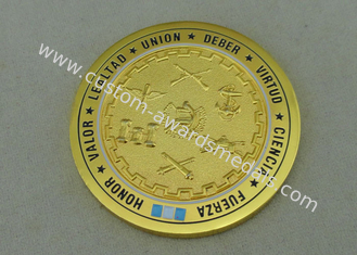 A honra da valentia personalizou a moeda, 3D por liga de zinco morrem carcaça e chapeamento de ouro