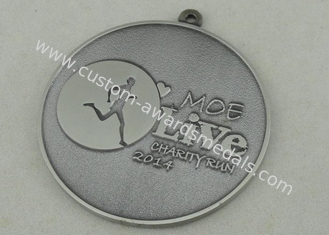 A medalha viva do karaté da prata da antiguidade da corrida da caridade de MOE liga de zinco morre carcaça