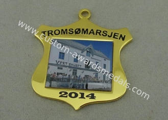Medalha liga de zinco liga de zinco de Tromsomarsjen com impressão/chapeamento de ouro