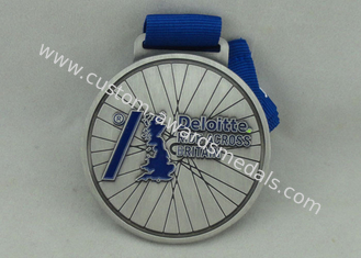 Medalha liga de zinco da fita azul de Deloitte 2,5 polegadas com esmalte macio liga de zinco