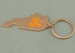 Porta-chaves do logotipo do chapeamento de cobre que anuncia o abridor de garrafa liga de zinco de Keychains