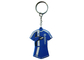PVC colorido Keychain do jogador de futebol, portas-chaves personalizadas para sacos