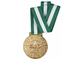 O chapeamento 3D da prata e de ouro ostenta a medalha com a fita longa para a reunião de esporte, feriado, concessões