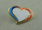 Pin duro liga de zinco personalizado do esmalte do emblema da forma do coração com esmalte