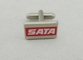 Botão de punho duro liga de zinco do esmalte de SATA, 17 milímetros de impressão a cores enevoada para o clube