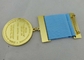 a medalha feita sob encomenda do chapeamento de ouro de 3.0mm concede liga de zinco com esmalte macio