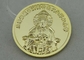 Serpenteie o chapeamento de ouro personalizado ano das moedas 3d, borda da engrenagem