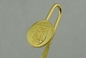 Emblemas ligas de zinco concessão, 2D ou 3D da lembrança com chapeamento de ouro