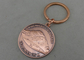 De bronze morrem 3D carimbados Keychain, Keyring de cobre antigo relativo à promoção