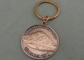 De bronze morrem 3D carimbados Keychain, Keyring de cobre antigo relativo à promoção