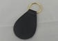 Porta-chaves Keychains de couro personalizado ferro do couro da SEK com chapeamento de bronze