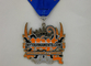 A medalha do esmalte de 3 polegadas, karaté concede medalhas de ouro com a fita completa do pescoço da impressão
