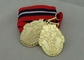 Espessura longa preta branca vermelha do chapeamento de ouro 2.0mm da estampagem do ferro das medalhas da fita