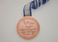 Medalhas running da raça do esmalte macio, fita feita sob encomenda do pescoço das medalhas da raça 5K
