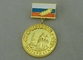 medalhas das fitas das concessões de 32 milímetros com chapeamento sintético do esmalte e de ouro