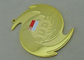 3D morrem medalhas do molde para a academia de Budo/liga de zinco com chapeamento de ouro