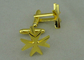 Botão de punho personalizado 22mm da barra de laço do chapeamento de ouro com liga de zinco