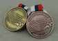 Medalha running liga de zinco de Rússia, medalhas antigas da fita do chapeamento de cobre
