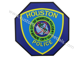 Bolacha do PVC da polícia especial de Houston da forma 2D, bolachas feitas sob encomenda da bebida