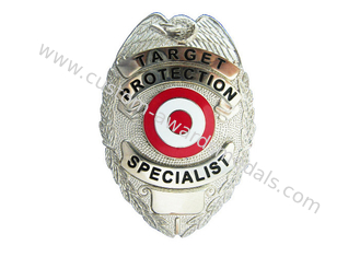 a polícia da estampagem do metal 3D Badge, emblemas da lembrança do broche com chapeamento de TwoTones