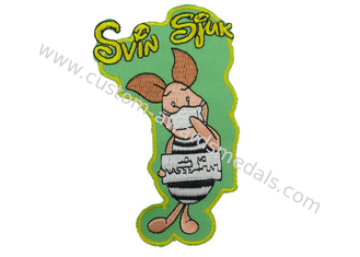 2D Remendo do bordado de Svin, remendos personalizados do bordado para vestuários, brinquedos, bolsas