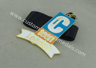 Medalha personalizada liga de zinco das medalhas macias da fita do esmalte para o líder adolescente