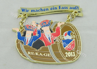 Medalha feita sob encomenda do esmalte de RE-KA-GE 3.5mm, medalhas ligas de zinco dos esportes para crianças