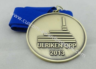 As medalhas da fita azul de Ulriken OPP 2013 morrem molde, bronze antigo medalha chapeada