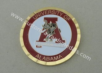 A universidade de Alabama personalizou moedas com esmalte macio, diâmetro de 50.8mm