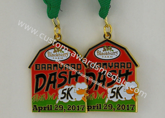 Medalhões personalizados do esmalte do metal, medalhas de corrida da fita das concessões para crianças