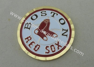 As moedas personalizadas Boston Red Sox de 2,0 polegadas por de bronze morrem esmalte macio golpeado