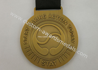 Medalhas de bronze ligas de zinco da fita dos esportes para lembranças/honra/prêmio
