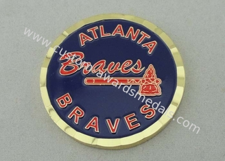 2,5 avance moedas personalizadas pelo bronze carimbou 4,0 milímetros para Braves