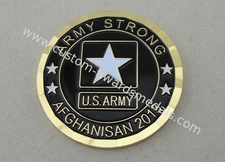 As moedas militares fortes de Afeganistão do exército feitas sob encomenda morrem perto a carcaça, 1,75 polegadas para o exército dos EUA