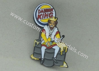Pinos relativos à promoção da lapela de Burger King do brilho pelo chapeamento carimbado e preto do ferro de níquel