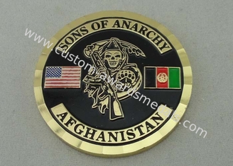 O exército dos EUA personalizou as moedas, de bronze morra carimbado para filhos da anarquia com chapeamento da embalagem e de ouro da caixa