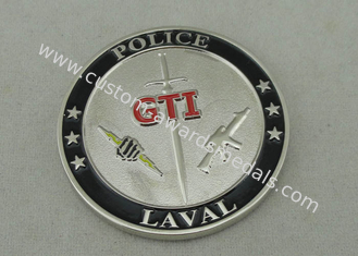 A polícia de Laval liga de zinco morre moeda personalizada da carcaça com 1,75 polegadas e chapeamento de níquel