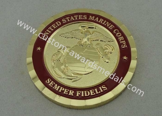 Moedas personalizadas Corpo dos Marines dos EUA, esmalte de 2,0 polegadas e bronze macios para SEMPER FIDELIS