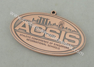 As escolas internacionais atléticas morrem medalhas do molde, chapeamento de cobre antigo medalha de 3,5 polegadas