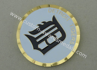 Embalagem carimbada bronze da caixa da moeda da bola de Bassket da borda do corte do diamante